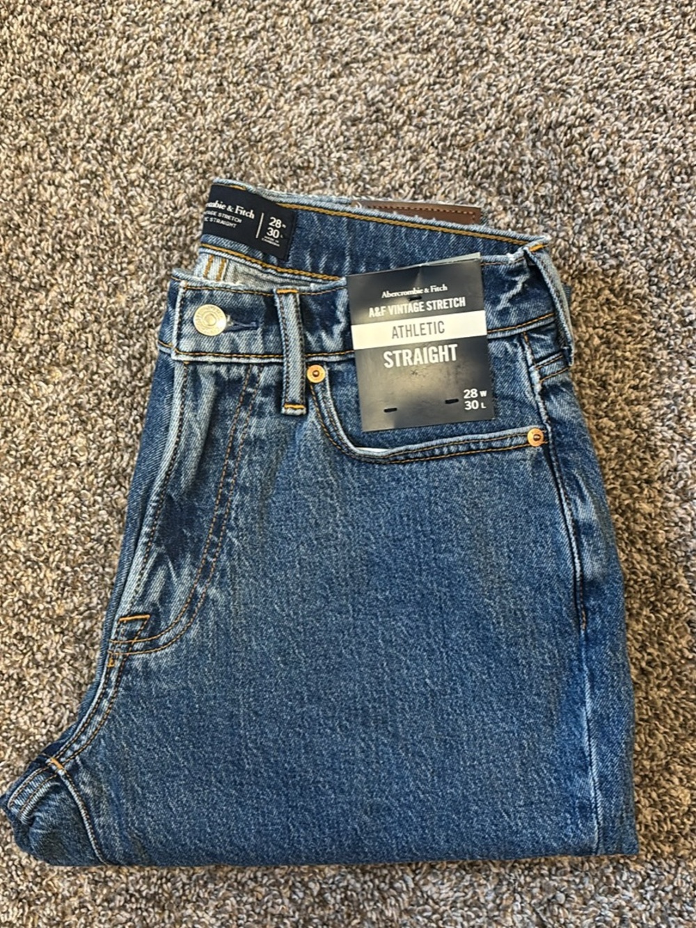 Abercrombie & Fitch Men’s Straight Jeans - Denim Blue